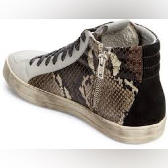 P448 Leather Animal Print Sneakers size 6.5 (EU 37) - Picture 3 of 11